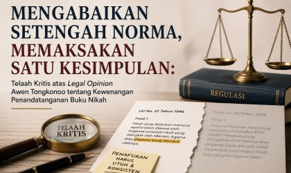 Analisis hukum kewenangan Kepala KUA dari Penyuluh Agama Islam sebagai PPN terkait penandatanganan buku nikah dan frasa pegawai yang ditunjuk dalam PMA Nomor 30 Tahun 2024